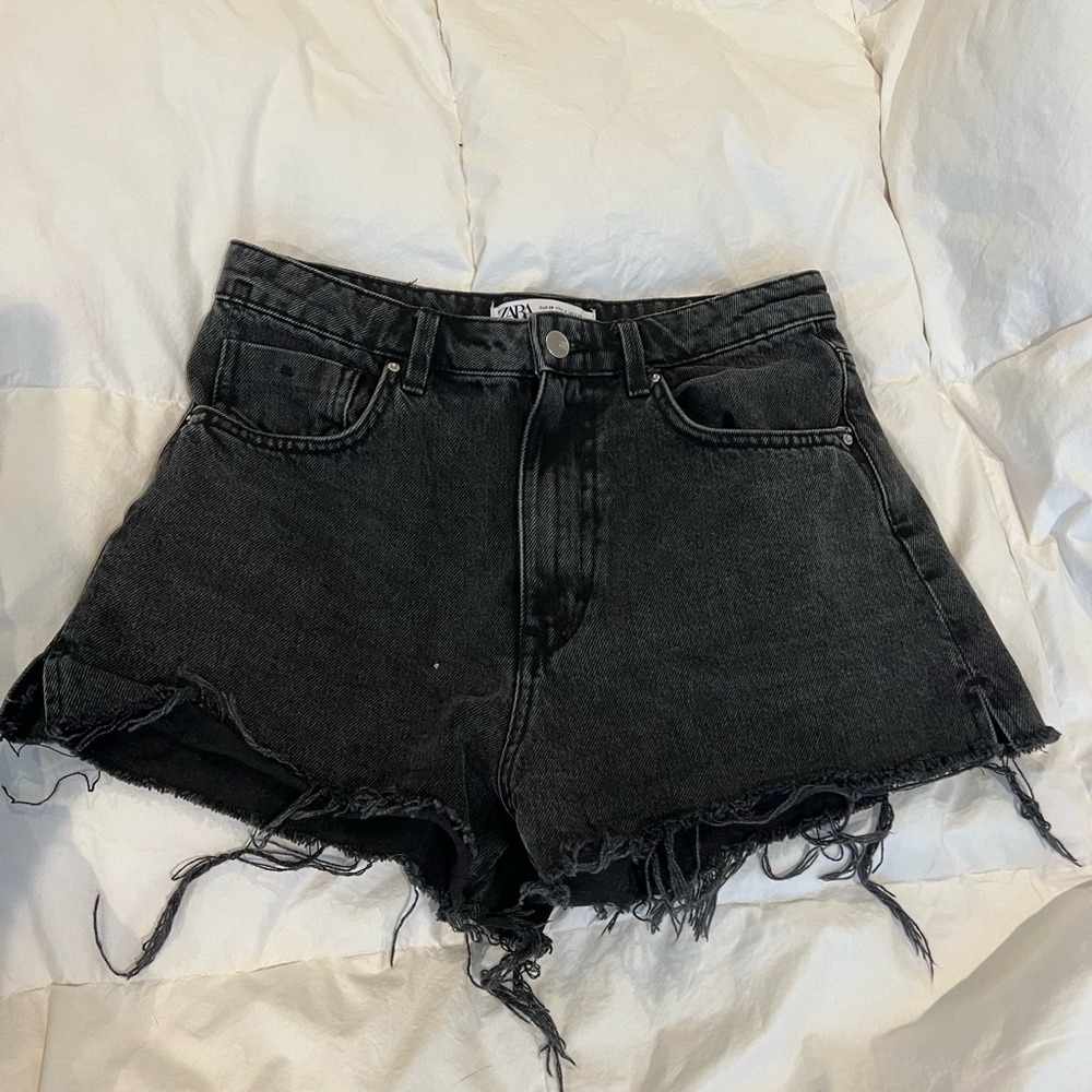 COPY - Zara black jean shorts size 6